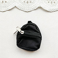 Рюкзак для куклы из ткани 8*7.5 см Черный