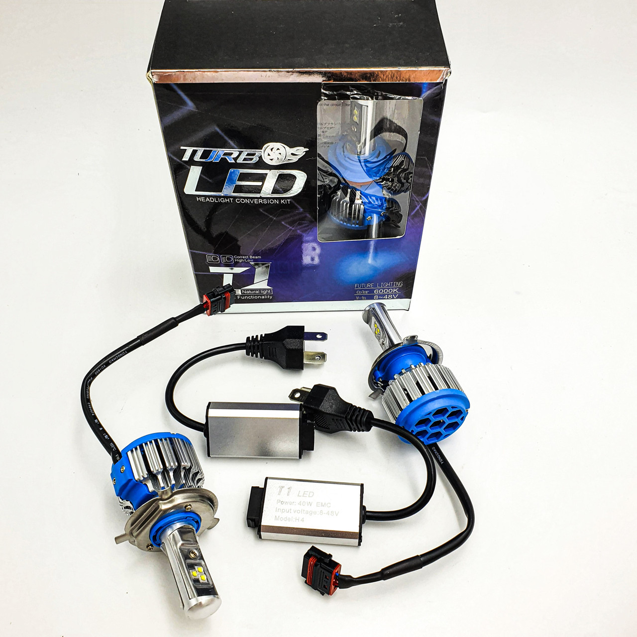 Автомобільна лампа Автолампа світлодіодна LED T1 H4 TurboLed 30W