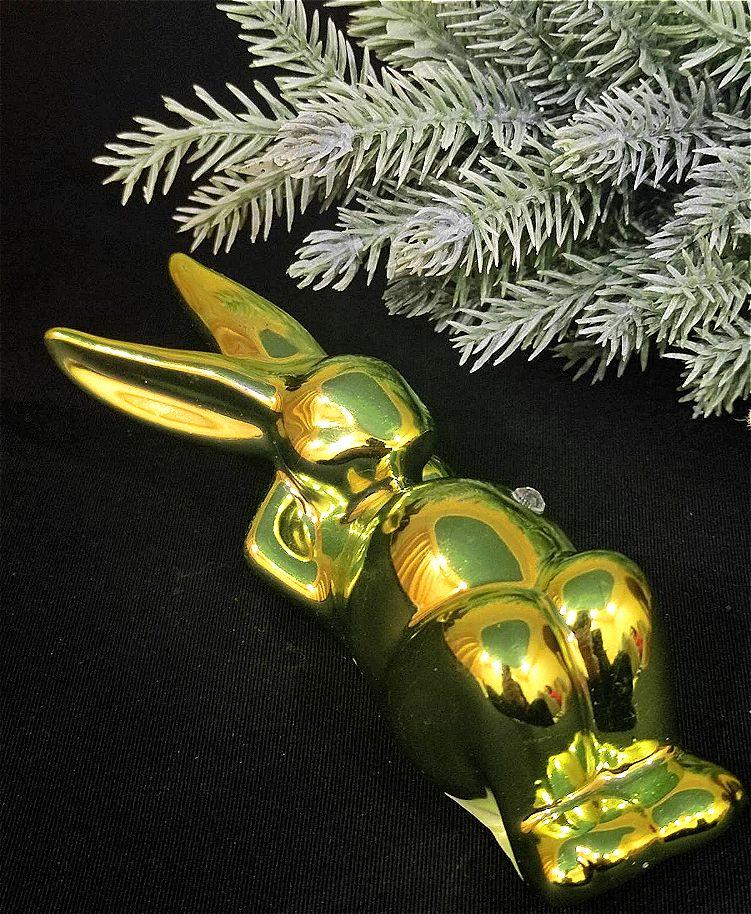 Статуетка заєць, що лежить на спині, фото 1