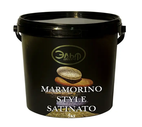 Штукатурка декоративна для стін "матовий мармур" ELF DECOR MARMORINO STYLE SATINATO 5кг, фото 1