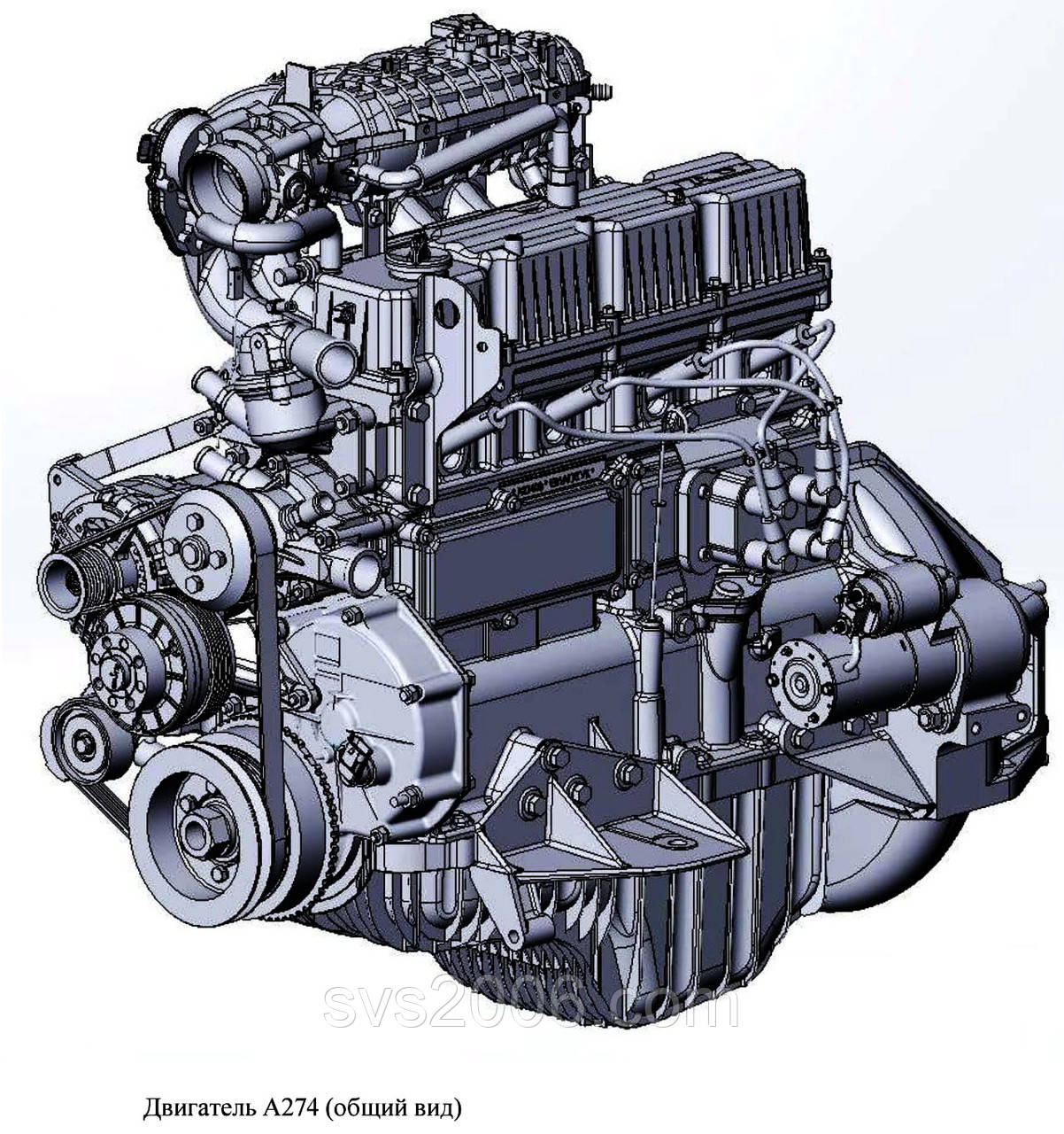 Двигун бізнес євро 4 без компресора з теплообмінником (вир-во УМЗ) А274.1000402-20