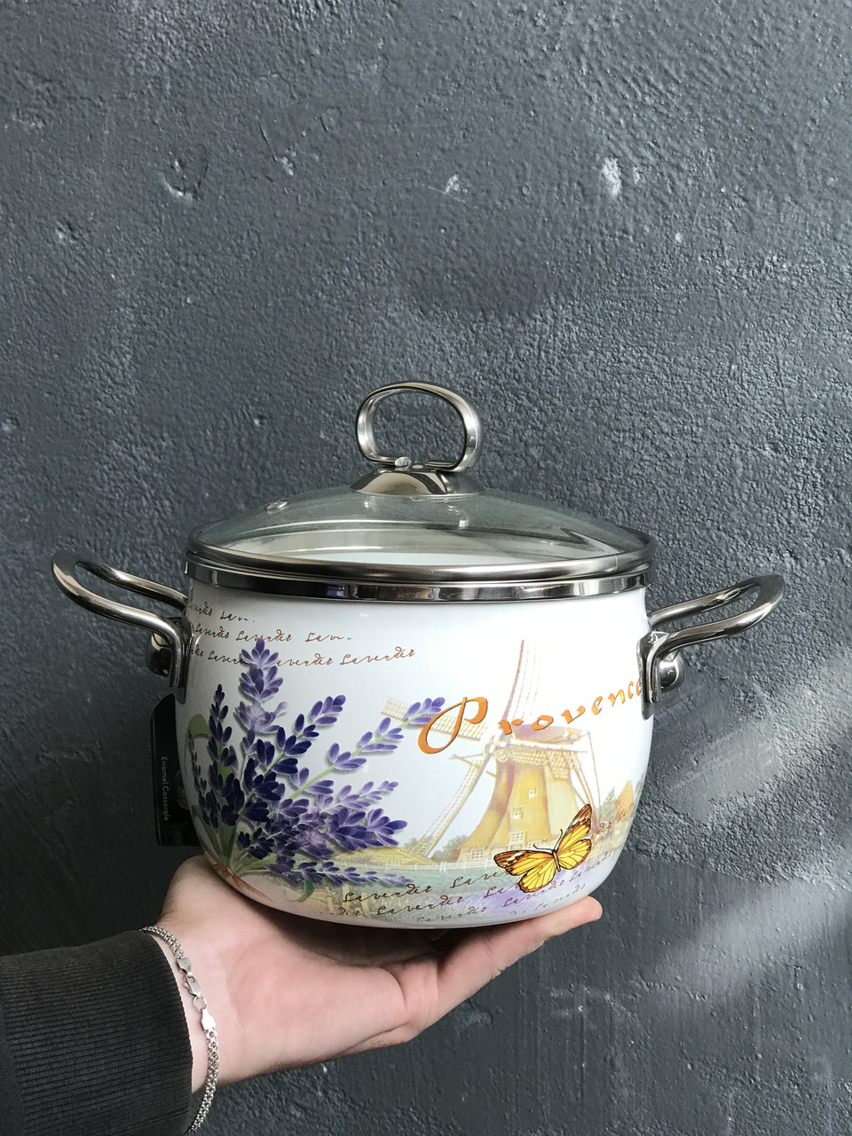 Каструля емаль Bohmann BH 8017-18 F  2,4л.