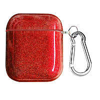 TPU чехол Shine для навушників AirPods 1/2 (Червоний)