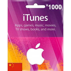 ITunes Gift Card 1000 CNY CN для App Store код сертифікат картки поповнення рахунку iTunes Store та AppStore