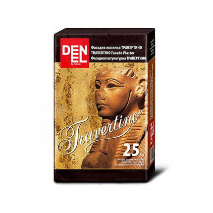 Декоративна штукатурка Denel Travertino суха 25кг, фото 1