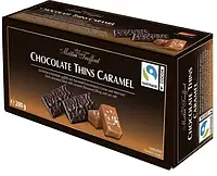 Шоколадные конфеты Maitre Truffout Chocolate Thins Caramel с кармелью, 200 г, 16 шт/ящ