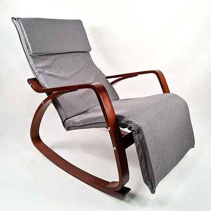 Крісло гойдалка Avko ARC001 Walnut Gray, фото 1