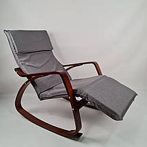 Крісло гойдалка Avko ARC001 Walnut Gray, фото 6