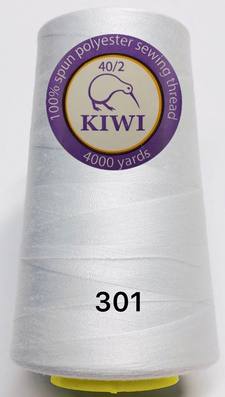 Нитки швейні KIWI No40/2 (4000 ярдів) поліестер 301