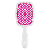 Щетка белая (фуксия серединка) Janeke Superbrush Small White/Fuchsia