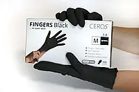 Перчатки нитриловые CEROS BLACK (черные), размер M, 100шт./уп.