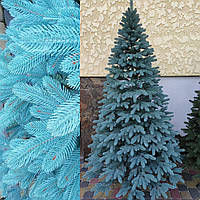 Пышная Елка литая Премиум 2,5 м голубая Искусственные реалистичные новогодние ели 250 см