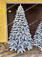 Литая елка Елитная Заснеженная 2.50м Искусственные ели и сосны белая большая елочка