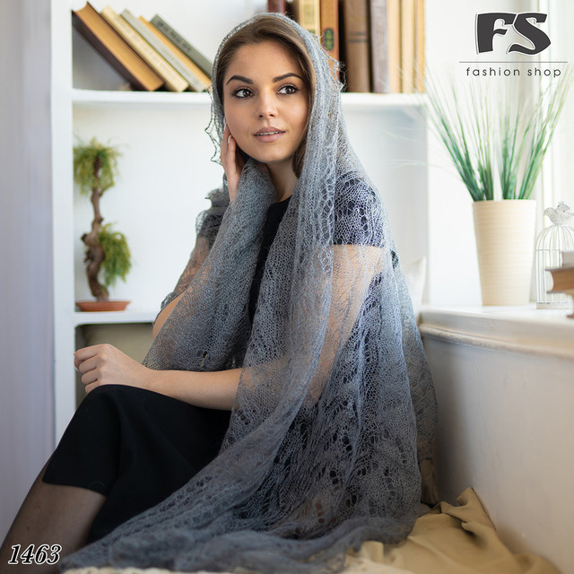 пуховий палантин павутинка справжній