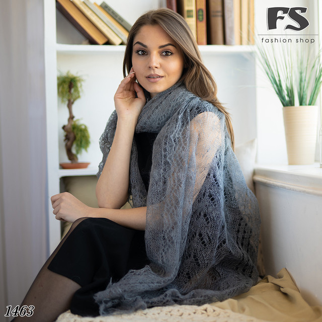 великий пуховий шарф палантин