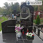 Двойной памятник из черного и серого гранита № 715, фото 3