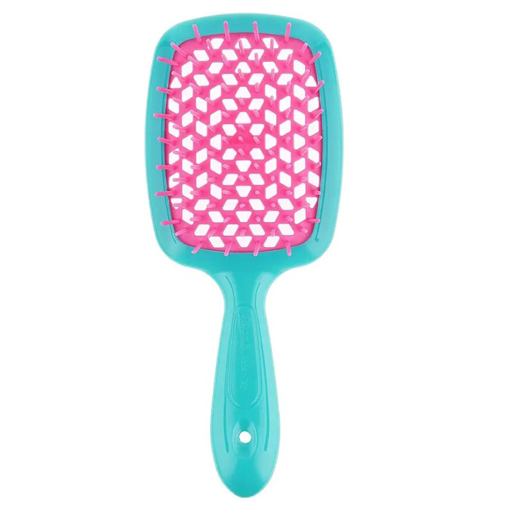Щітка бірюзова (рожева серединка) Janeke Superbrush Small Blue/Pink