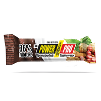Батончик протеїновий Power Pro Nutella без цукру 36% протеїну Енергетичний батончик горіховий 20 шт/уп 1.2кг
