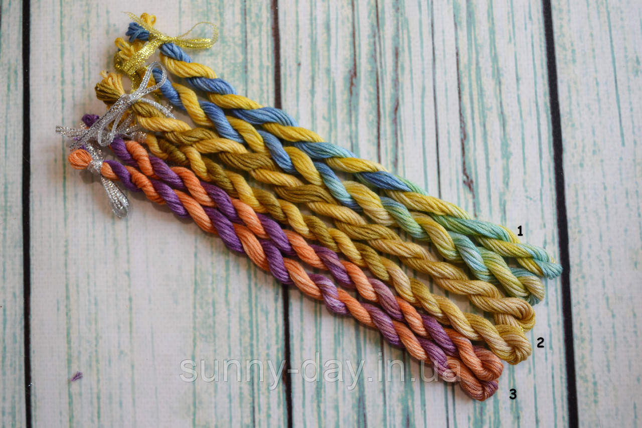 Муліне ручного фарбування, основа -  муліне Madeira №1-02, фото 1