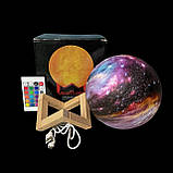 Настільна лампа світильник 3D Космос із пультом, фото 5