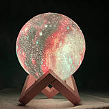 Настільна лампа світильник 3D Космос із пультом, фото 8