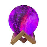 Настільна лампа світильник 3D Космос із пультом, фото 7