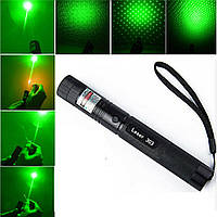 Лазерна указка з зеленим промінем Laser 303 ART-1360 із 7 насадками