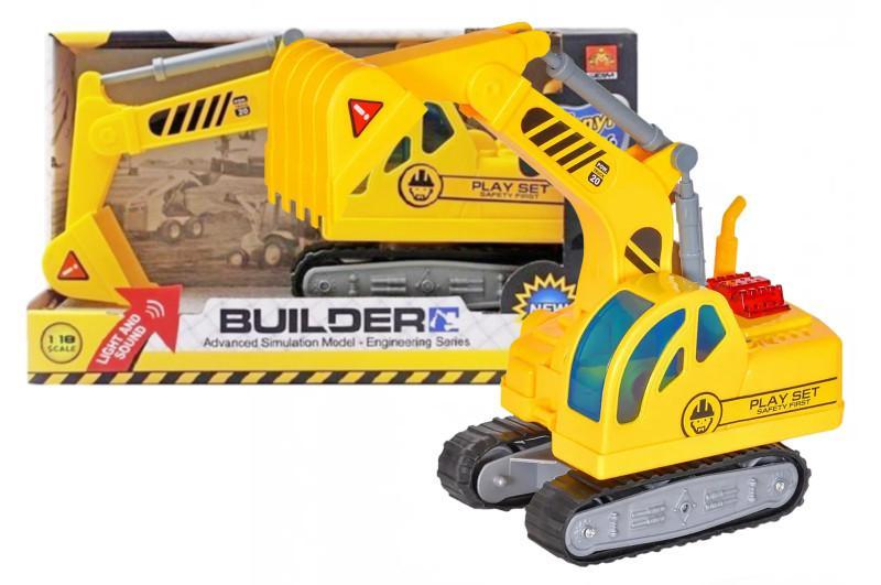 Екскаватор дитячий, жовтий, світло та звук