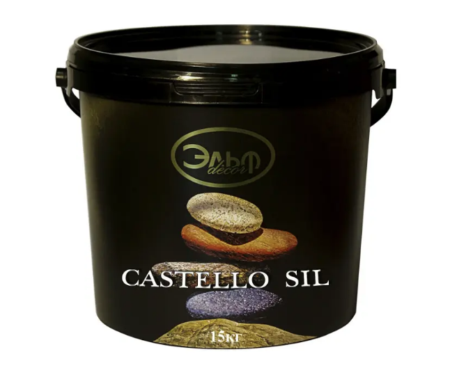 Штукатурка декоративна для стін "натуральний вапняк" ELF DECOR CASTELLO SIL 15 кг