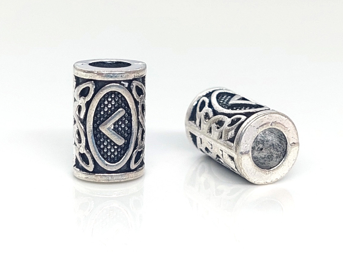 Бусіна для дредів - Руна Кеназ (Кано) - пробуджує аналітичні здібності, ентузіазм, фото 1