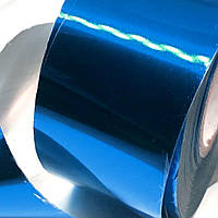 Фольга для дизайна ногтей синяя 1 м