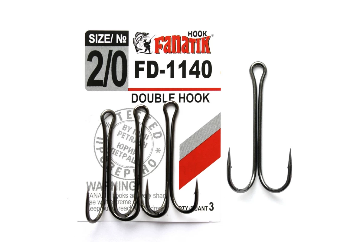 Гачок Fanatik FD-1140 № 2/0 подвійний 3шт.