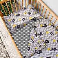 Постельное белье для малышей в кроватку Слон с зонтом