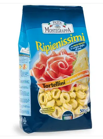 Паста Montegrappa Tortellini con prosciutto crudo 500 г