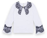Блуза детская для девочки GABBI BLZ-21-6 Амели Белый на рост 146 (12882)