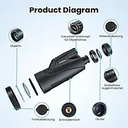 МОНОКУЛЯРНИЙ ТЕЛЕСКОП тримач Gobees GB-3001, фото 2