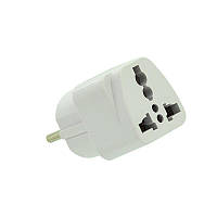 Переходник AC на Евро A08, универсальный 6A для всех типов розеток (Travel Adapter) SP-008 белый новый