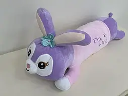 Іграшка подушка кролик фіолетовий обіймашка (110 см) 2 в 1 krd0212