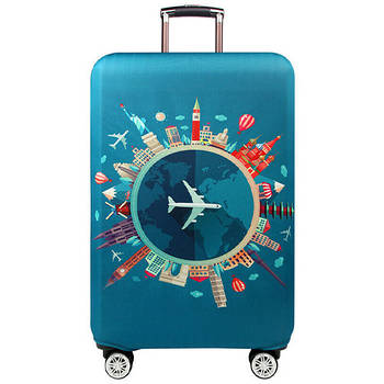 Чохол для дорожньої валізи на валізу захисний 25-28" L, Навколо світу