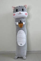 Іграшка-подушка білка сіра обіймашка (110 см) 2 в 1 krd0213