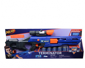 Автомат Бластер Nerf Термінатор на поролонових патронах з мішенями 7094