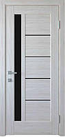 Двери межкомнатные KFD Grand (Грета) Бук Шате с черным стеклом 60,70,80,90
