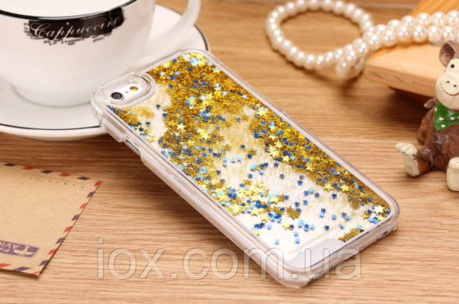 Пластиковий захисний чохол з переливаються блиском для Iphone 6 plus