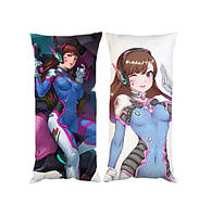 Подушка Дива D.Va Overwatch Овервотч двухсторонняя 30х50 см (pp0067)