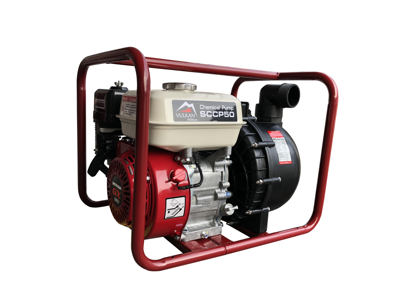 Мотопомпа рукав 50мм, 30м3/год, підйом 25м, для хімікатів, SCCP50H, з двиг. HONDA GX160, фото 1