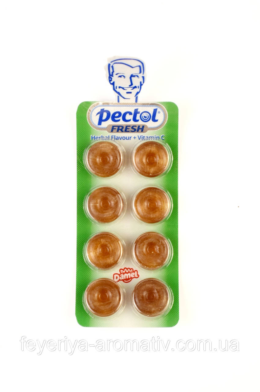 Льодяники трав'яні Damel Pectol Herbal Flavour + Vitamin C 19.2 г Іспанія