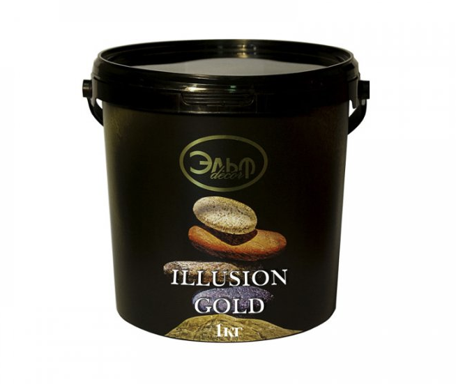 Штукатурка декоративна інтер'єрна для стін та стелі "золотий шовк" ELF DECOR ILLUSION GOLD
