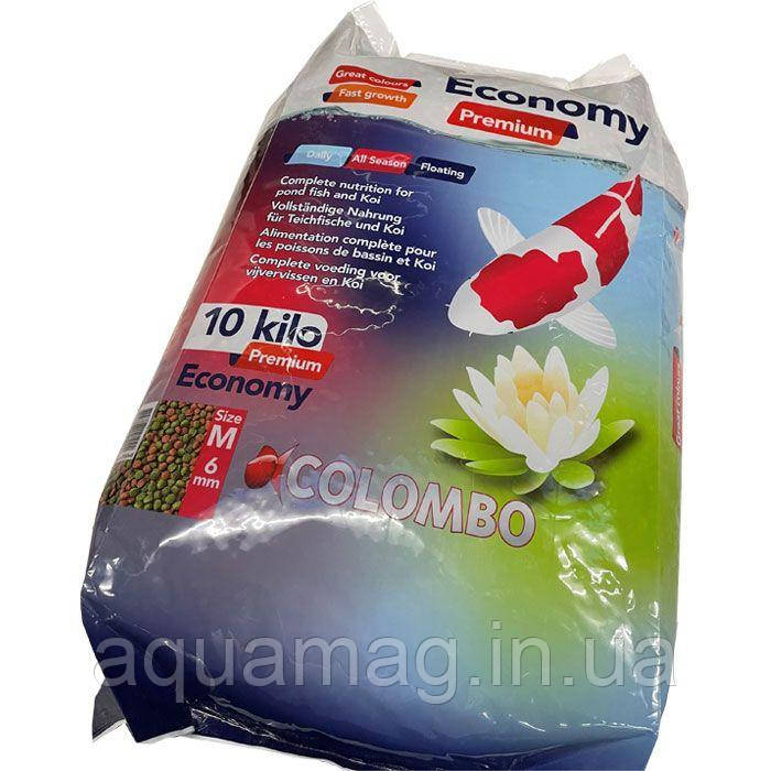 Голландський плаваючий корм Colombo Economy 35л/10 кг (M-6 мм) для коропів Коі, для ставкової риби, плаваючий (основне харчування)