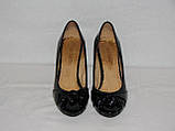 Туфлі жіночі лодочки чорні лакові р.37 Cantorini, фото 8