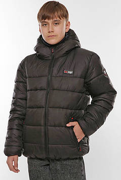 Куртка зимова пуховик для хлопчика підлітка чорна